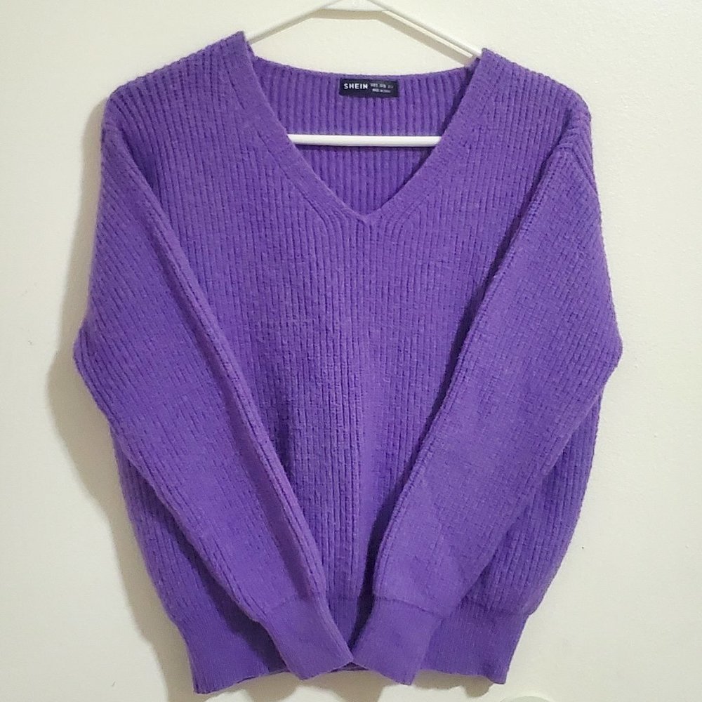 SHEIN Purple Sweater